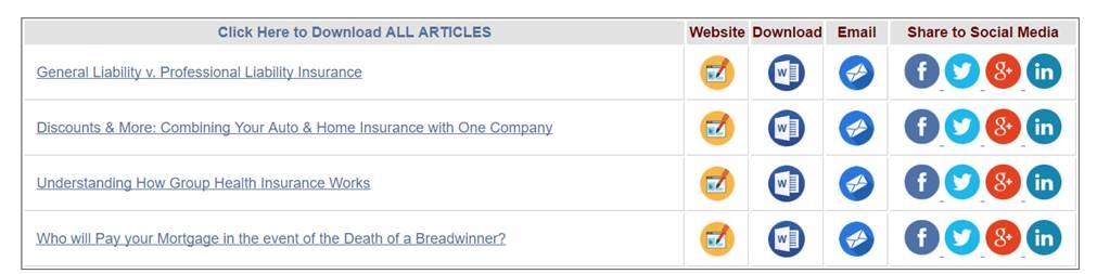 Articles | Insurance Newsletters